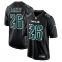 Philadelphia Eagles #26 Saquon Barkley Black Fashion Game Jersey