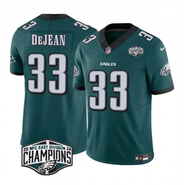 Philadelphia Eagles #33 Cooper DeJean Green 2024 New NFC East Champions F.U.S.E. Vapor Untouchable Limited Stitched Jersey