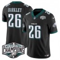 Philadelphia Eagles #26 Saquon Barkley Black 2024 New NFC East Champions F.U.S.E. Vapor Untouchable Limited Stitched Jersey