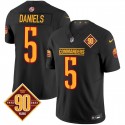Washington Commanders #5 Jayden Daniels Black 2024 F.U.S.E. 90th Anniversary Vapor Limited Stitched Jersey