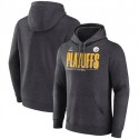 Pittsburgh Steelers Heather Charcoal 2024 Playoffs Fleece Pullover Hoodie
