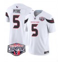 Houston Texans #5 Jalen Pitre White F.U.S.E. 2024 AFC South Division Champions Vapor Limited Stitched Jersey