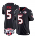 Houston Texans #5 Jalen Pitre Navy F.U.S.E. 2024 AFC South Division Champions Vapor Limited Stitched Jersey