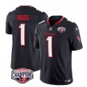 Houston Texans #1 Stefon Diggs Navy F.U.S.E. 2024 AFC South Division Champions Vapor Limited Stitched Jersey