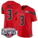 Houston Texans #3 Tank Dell Red F.U.S.E. 2024 AFC South Division Champions Vapor Limited Stitched Jersey