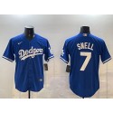 Los Angeles Dodgers #7 Blake Snell Royal Cool Base Stitched Jersey