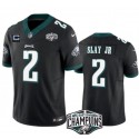 Philadelphia Eagles #2 Darius Slay JR Black 2024 NFC East Champions With 3-Star C Patch F.U.S.E. Vapor Untouchable Limited Stitched Jersey