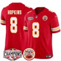 Kansas City Chiefs #8 DeAndre Hopkins Red F.U.S.E. 2024 AFC West Division Champions Vapor Limited Stitched Jersey