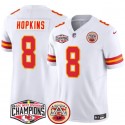Kansas City Chiefs #8 DeAndre Hopkins White F.U.S.E. 2024 AFC West Division Champions Vapor Limited Stitched Jersey
