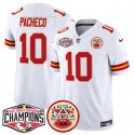 Kansas City Chiefs #10 Isiah Pacheco White F.U.S.E. 2024 AFC West Division Champions Vapor Limited Stitched Jersey