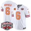 Tampa Bay Buccaneers #6 Baker Mayfield White 2024 F.U.S.E. NFC South Division Champions With 4-Star C Patch Limited Stitched Jersey