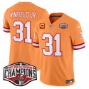 Tampa Bay Buccaneers #31 Antoine Winfield Jr. Orange 2024 F.U.S.E. NFC South Division Champions With 1-Star C Patch Limited Stitched Jersey