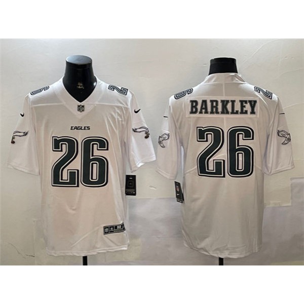 Philadelphia Eagles #26 Saquon Barkley White Fashion Vapor Untouchable Limited Stitched Jersey