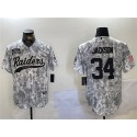 Las Vegas Raiders #34 Bo Jackson 2024 Arctic Camo Salute To Service Stitched Jersey