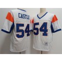 Blue Mountain State #54 Thad Castle White Stitched Jersey