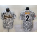 Pittsburgh Steelers #2 Justin Fields 2024 Arctic Camo Salute To Service Stitched Jersey