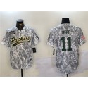 Green Bay Packers #11 Jayden Reed 2024 Arctic Camo Salute To Service Stitched Jersey