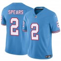 Tennessee Titans #2 Tyjae Spears Blue 2024 F.U.S.E. Throwback Vapor Limited Stitched Jersey
