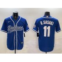 Los Angeles Dodgers Custom Royal With Patch Cool Base Stitched Jersey