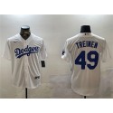 Los Angeles Dodgers #49 Blake Treinen White Cool Base Stitched Jersey