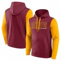 Washington Commanders Burgundy Gold Outline Pullover Hoodie