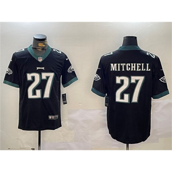 Philadelphia Eagles #27 Quinyon Mitchell Black Vapor Untouchable Limited Stitched Jersey
