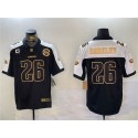 Philadelphia Eagles #26 Saquon Barkley Black Gold 2024 New F.U.S.E. With 3-Star C Patch Stitched Jersey
