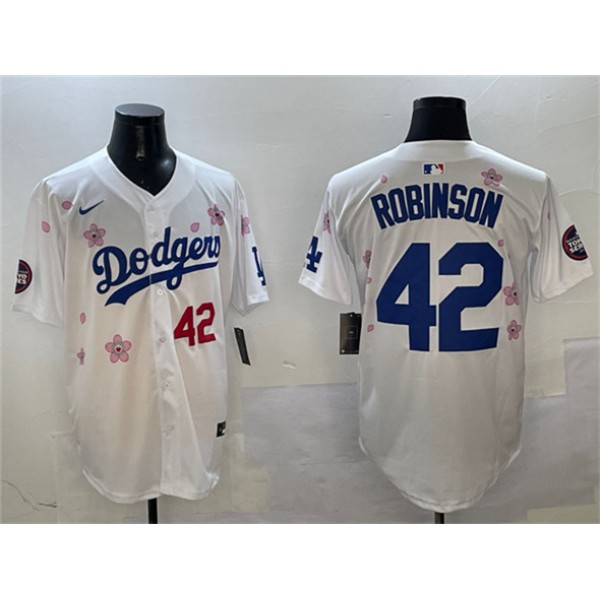 Los Angeles Dodgers #42 Jackie Robinson White 2025 Tokyo Series Limited Stitched Jersey
