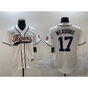 Detroit Tigers #17 Parker Meadows White With Patch Cool Base Stitched Jersey