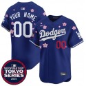 Los Angeles Dodgers Custom Royal 2025 Tokyo Series Limited Stitched Jersey