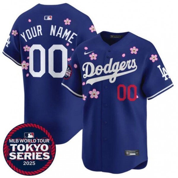 Los Angeles Dodgers Custom Royal 2025 Tokyo Series Limited Stitched Jersey