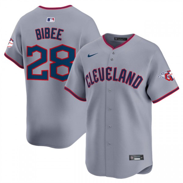 Cleveland Guardians #28 Tanner Bibee Gray 2025 Alternate Limited Stitched Jersey