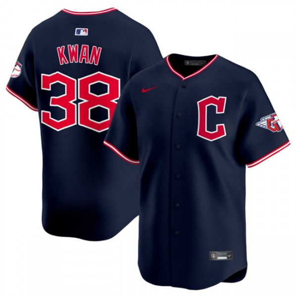 Cleveland Guardians #38 Steven Kwan Navy 2025 Alternate Limited Stitched Jersey