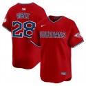 Cleveland Guardians #28 Tanner Bibee Red Alternate Limited Stitched Jersey