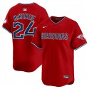 Cleveland Guardians #24 Triston McKenzie Red Alternate Limited Stitched Jersey