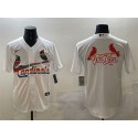 St. Louis Cardinals Team Big Logo White Cool Base Stitched Jersey