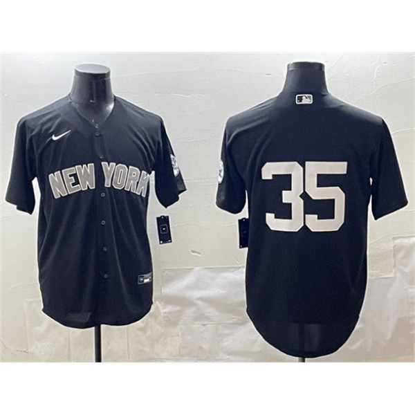 New York Yankees #35 Cody Bellinger Black Cool Base Stitched Jersey