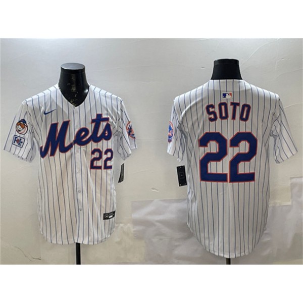 New York Mets #22 Juan Soto White 2025 Spring Training Home Limited Stitched Jersey