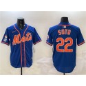New York Mets #22 Juan Soto Royal 2025 Spring Training Alternate Limited Stitched Jersey