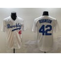 Brooklyn Dodgers #42 Jackie Robinson White Stitched Jersey