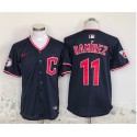 Cleveland Guardians #11 Jose Ramirez Navy Stitched Jersey
