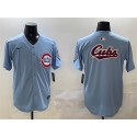 Chicago Cubs Team Big Logo Blue 2024 25 2nd Alternate Limited Stitched Jersey