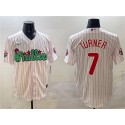 Philadelphia Phillies #7 Trea Turner White Phanatic Cool Base Stitched Jersey