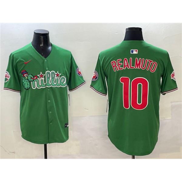 Philadelphia Phillies #10 J.T. Realmuto Green Phanatic Limited Stitched Jersey
