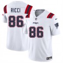 New England Patriots #86 Giovanni Ricci White 2025 F.U.S.E. Vapor Limited Stitched Jersey