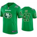 San Francisco 49ers #47 Elijah Lee Kelly Green St. Patricks Day Stitched Jersey