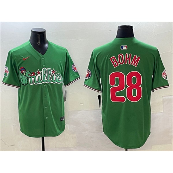 Philadelphia Phillies #28 Alec Bohm Green Phanatic Limited Stitched Jersey