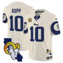 Los Angeles Rams #10 Cooper Kupp Bone 2025 4-Star C Patch F.U.S.E. V2 Limited Stitched Jersey