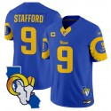 Los Angeles Rams #9 Matthew Stafford Royal 2025 4-Star C Patch F.U.S.E. V2 Limited Stitched Jersey