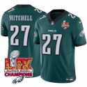 Philadelphia Eagles #27 Quinyon Mitchell Black 2025 Eagles Logo Super Bowl LIX Patch New F.U.S.E. Vapor Untouchable Limited Stitched Jersey